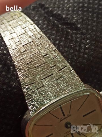 Сребърен дамски часовник Medalia 17 камъка-835 проба механика ,работещ,30 грама , снимка 6 - Антикварни и старинни предмети - 46358237