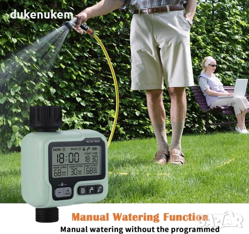 Програматор за напояване, таймер, 1 изход, автоматично поливане, 4 изхода, 16 индивидуални програми , снимка 5 - Други - 52711109