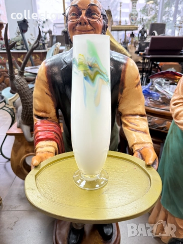 Елегантна ваза от многоцветно стъкло. №7697, снимка 2 - Антикварни и старинни предмети - 52687432