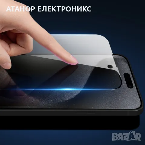 Удароустойчив Privacy протектор Iphone 15 Pro, снимка 2 - Apple iPhone - 47879904