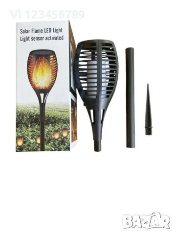 Соларна лампа тип "факла" , снимка 3 - Соларни лампи - 53863219