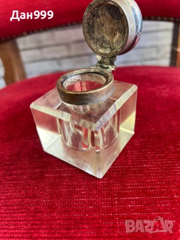 Антична кристална мастилница  в стил Artdeco, снимка 7 - Антикварни и старинни предмети - 53618551
