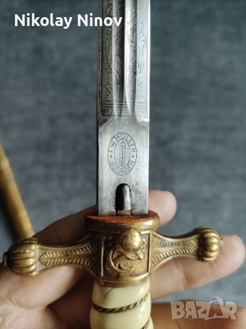 Немски офицерски кинжал  Kriegsmarine от WW2, снимка 5 - Антикварни и старинни предмети - 52433061