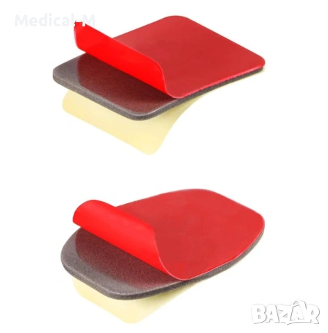 24бр. Самозалепващи плоски и извити стойки за GoPro  Insta360, SJCAM,  , снимка 6 - Камери - 53084768