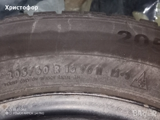4 бр. зимни 16 цолови CONTINTAL с железни джанти за wv , снимка 6 - Гуми и джанти - 52112795