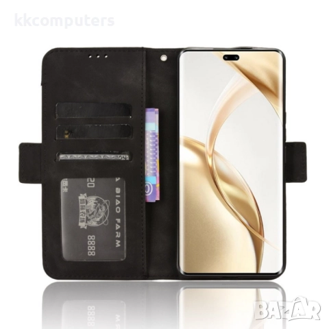 Honor 200 Pro 5G Magnetic Wallet Кожен Калъф и Скрийн Протектор, снимка 9 - Калъфи, кейсове - 52671869