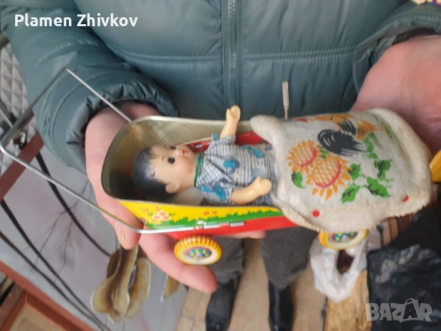 стара метална играчка /кукла в метална детска количка / , снимка 14 - Колекции - 53872323