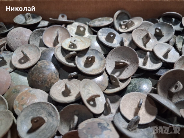 Стари бронзови военни копчета от РТОВ 10 броя, снимка 14 - Антикварни и старинни предмети - 53891025