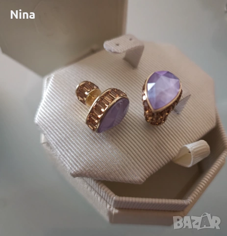 Обици с кристали Swarovski 