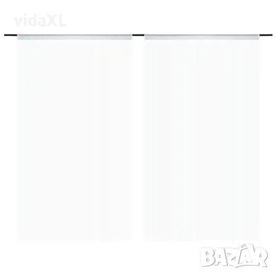 vidaXL Пердета ресни, 2 бр, 140x250 см, бели(SKU:132399), снимка 3 - Други стоки за дома - 48137794