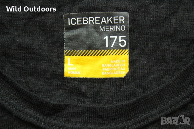 ICEBREAKER - мъжка мерино горница, размер L, снимка 3 - Спортни дрехи, екипи - 54114411
