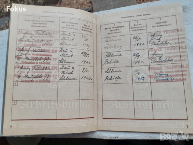 Стар паспорт документ, снимка 6 - Антикварни и старинни предмети - 53307007