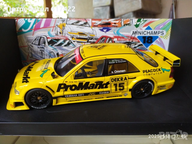 1:18 Метален модел на MERCEDES C-Klass DTM Team AMG - UT models / Minichamps, снимка 3 - Колекции - 53142144