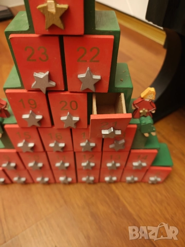Дървен адвент календар , снимка 4 - Декорация за дома - 52495839