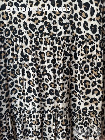 Дълга рокля леопардов принт, снимка 4 - Рокли - 46102884
