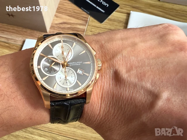 Hamilton JazzMaster Chronograph Automatic H32546781/ETA 7750 Valjoux/Гаранция, снимка 2 - Мъжки - 51420906