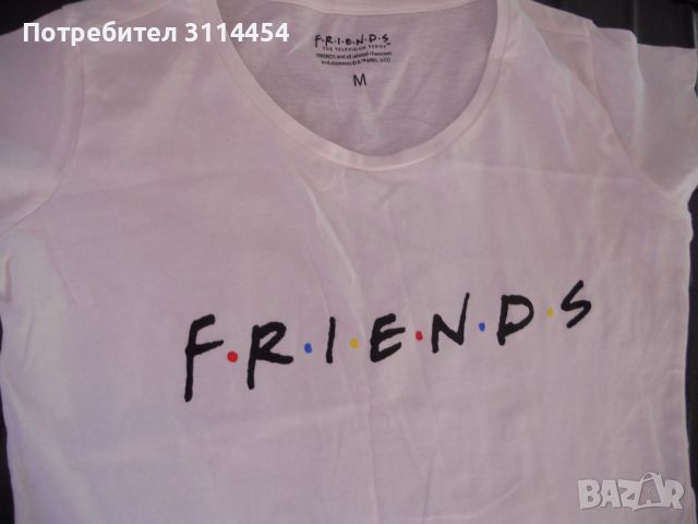 Дамска Нова Тениска Бяло с Черно размер М, снимка 2 - Тениски - 45250585