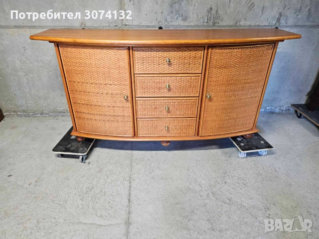 Контрабюфет с ратан