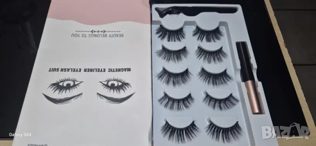   5 чифта магнитни изкуствени мигли с очна линия 