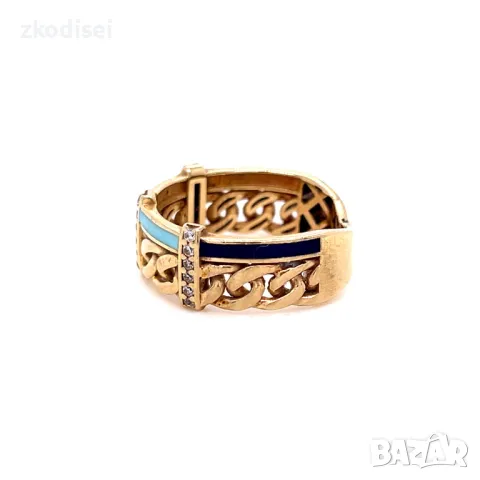 Златен дамски пръстен 3,84гр. размер:52 14кр. проба:585 модел:31329-2, снимка 2 - Пръстени - 50129807