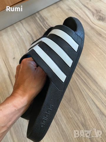 Оригинални чисто черни чехли Adidas ! 38 н, снимка 9 - Чехли - 46286650