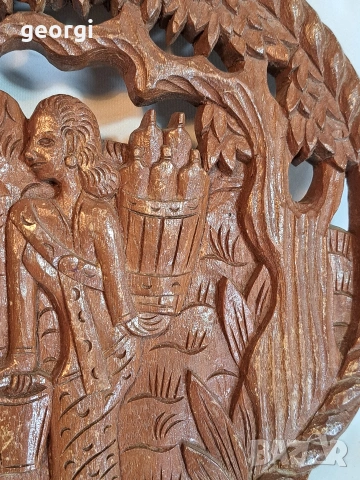 дървено пано за стена дърворезба 34/2, снимка 4 - Пана - 53763209