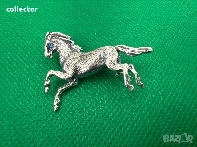Сребърна брошка на кон / нова. №7439, снимка 4 - Други - 51942732