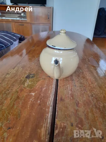 Стар емайлиран чайник #80, снимка 2 - Други ценни предмети - 50326987