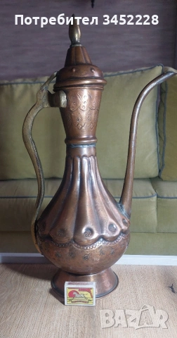 кана медна голяма за ценители височина 47см , снимка 7 - Антикварни и старинни предмети - 53902698