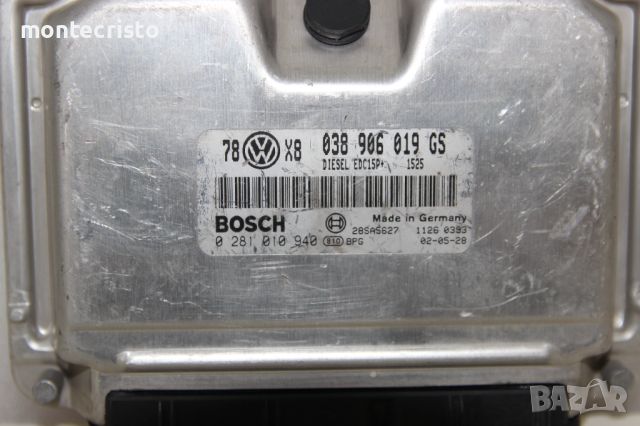 Моторен компютър ECU VW Passat B5.5 / 038 906 019 GS / 038906019GS / 0 281 010 940 / 0 281010940, снимка 2 - Части - 46343942