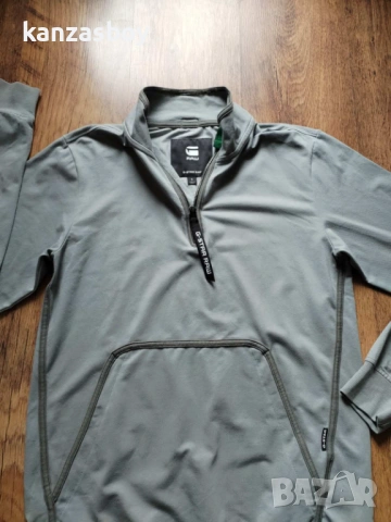 g-star half zip bound tweeter t - страхотна мъжка блуза КАТО НОВА С, снимка 6 - Блузи - 53236457