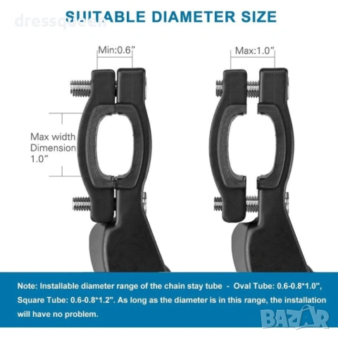 4425 Регулируема стойка за велосипед (24–29") със заден рефлектор за по-голяма безопасност, снимка 4 - Аксесоари за велосипеди - 53634012