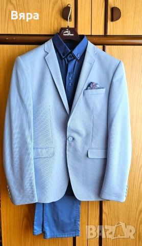 Спортно елегантен мъжки костюм , снимка 2 - Костюми - 53836988