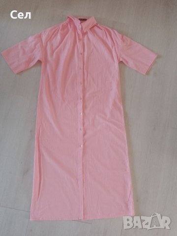 Нова дълга розова рокля Л, снимка 2 - Рокли - 46408694
