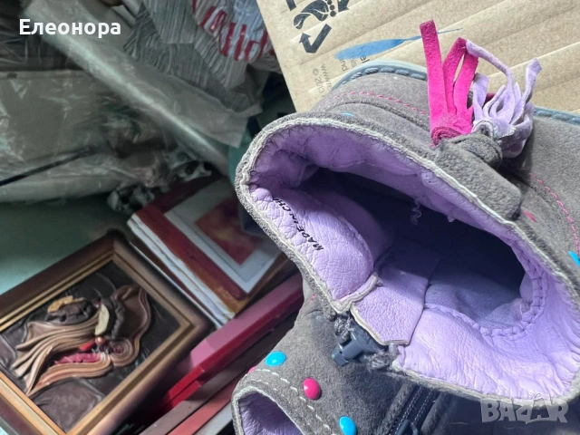 детски велурени боти за момиченце, снимка 2 - Детски боти и ботуши - 53492376