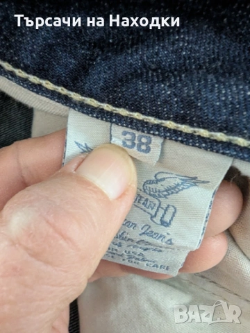 $229 Мъжки дънки Robin's Jean Mens Blue Denim Sz 38 W L 34 Red Cross Croco Made In USA street wear, снимка 7 - Дънки - 50871422