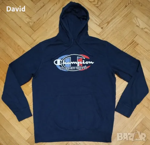 Оригинален мъжки суитшърт Champion Triple C Hoodie, снимка 1 - Суичъри - 48630019