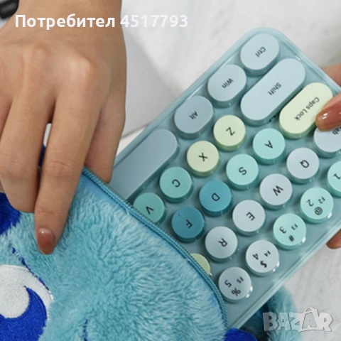 Комплект безжична клавиатура и мишка MOFII Bean, 2.4G - ергономичен дизайн и компактни размери, снимка 4 - Клавиатури и мишки - 54055323