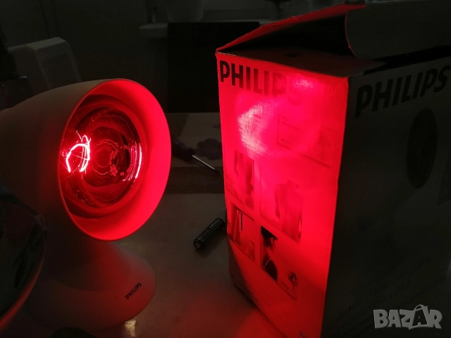 Инфрачервена лампа за нагревки PHILIPS 100W , снимка 4 - Соларни лампи - 52921419