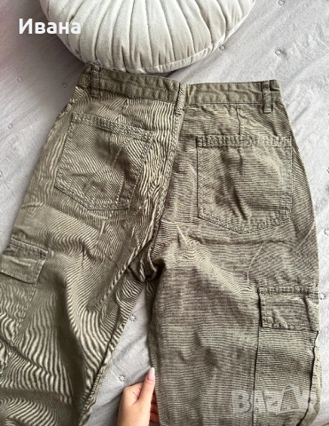 Stradivarius cargo/карго панталон в цвят каки/khaki, снимка 6 - Панталони - 53173615
