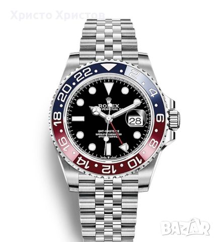Мъжки луксозен часовник Rolex GMT-MASTER II Pepsi 126710BLRO, снимка 1 - Мъжки - 46005485
