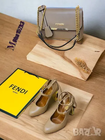 дамски обувки на ток и чанта fendi , снимка 8 - Чанти - 46904574