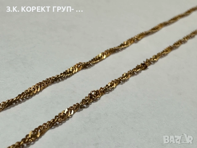 Златен синджир 14к, 2гр, снимка 4 - Колиета, медальони, синджири - 53057825