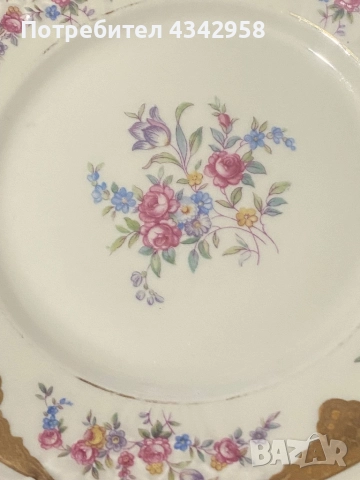 Düco. Hutschenreuther.1930-1960г.Порцеланова чиния., снимка 3 - Антикварни и старинни предмети - 52381576