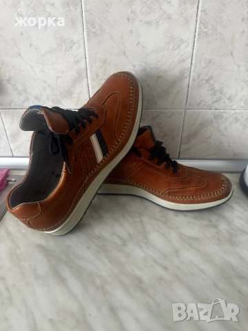 Мъжки спортни обувки bugatti Естествена кожа, снимка 5 - Спортни обувки - 51639526
