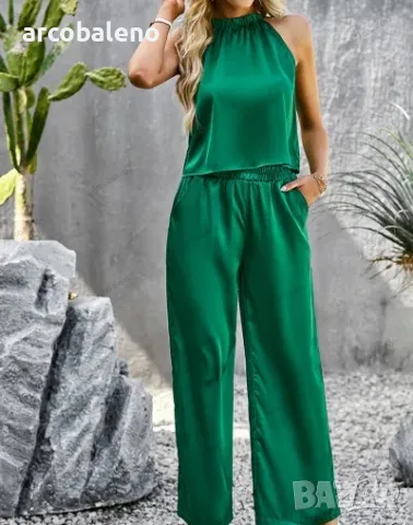 Дамски комплект от две части панталони Temperament Commuter Glossy Fabric, 3цвята , снимка 6 - Комплекти - 40368919