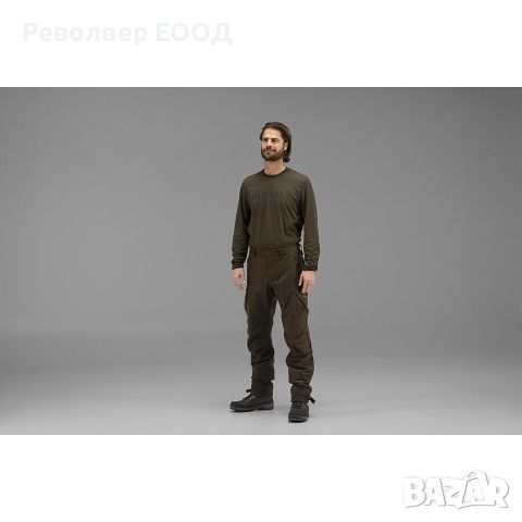 Мъжка блуза Harkila - Mountain Hunter, в цвят Hunting green/Shadow brown, снимка 5 - Екипировка - 45337605