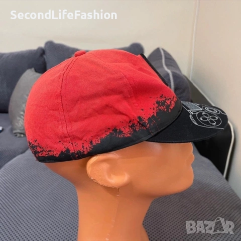 PlayStation шапка с козирка червено черно бродирано лого, снимка 4 - Шапки - 54167514