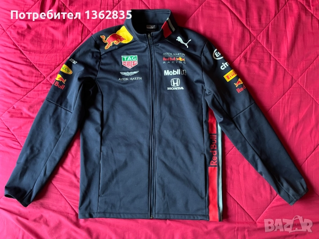 НОВО оригинално софтшел softshell яке PUMA RED BULL F1 размер M от САЩ , снимка 3 - Спортни дрехи, екипи - 52740430