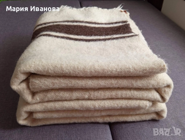 Автентично Родопско одеяло 100% Вълна, Ръчно тъкано (отлично състояние), снимка 6 - Олекотени завивки и одеяла - 53938240